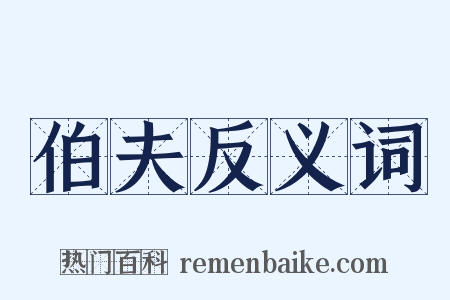 伯夫反义词是什么意思的图片